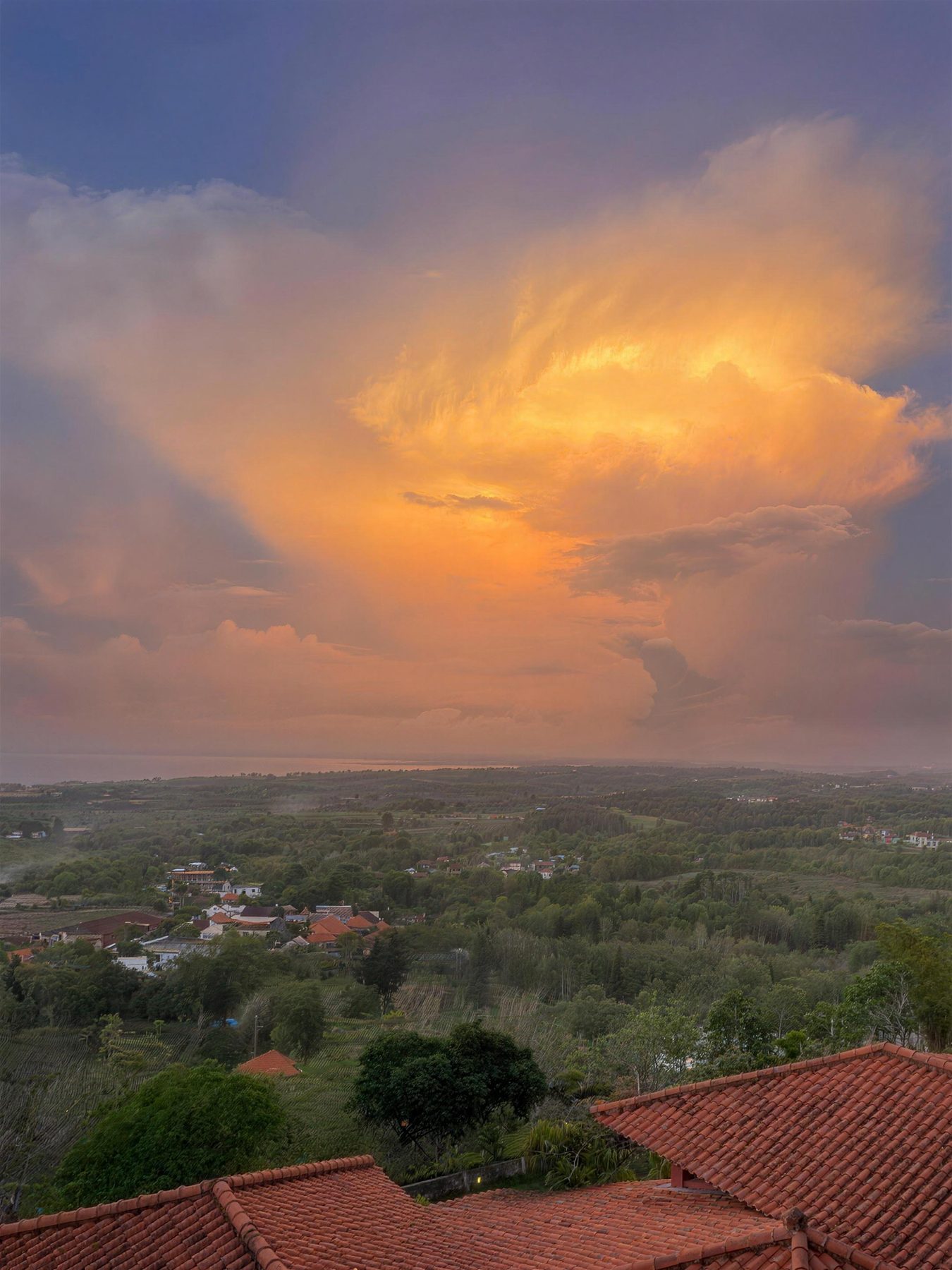 Sunset clouds over the Bukit peninsula