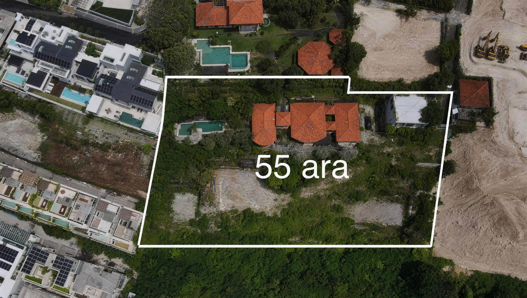 Plot boundary from above, 55 are