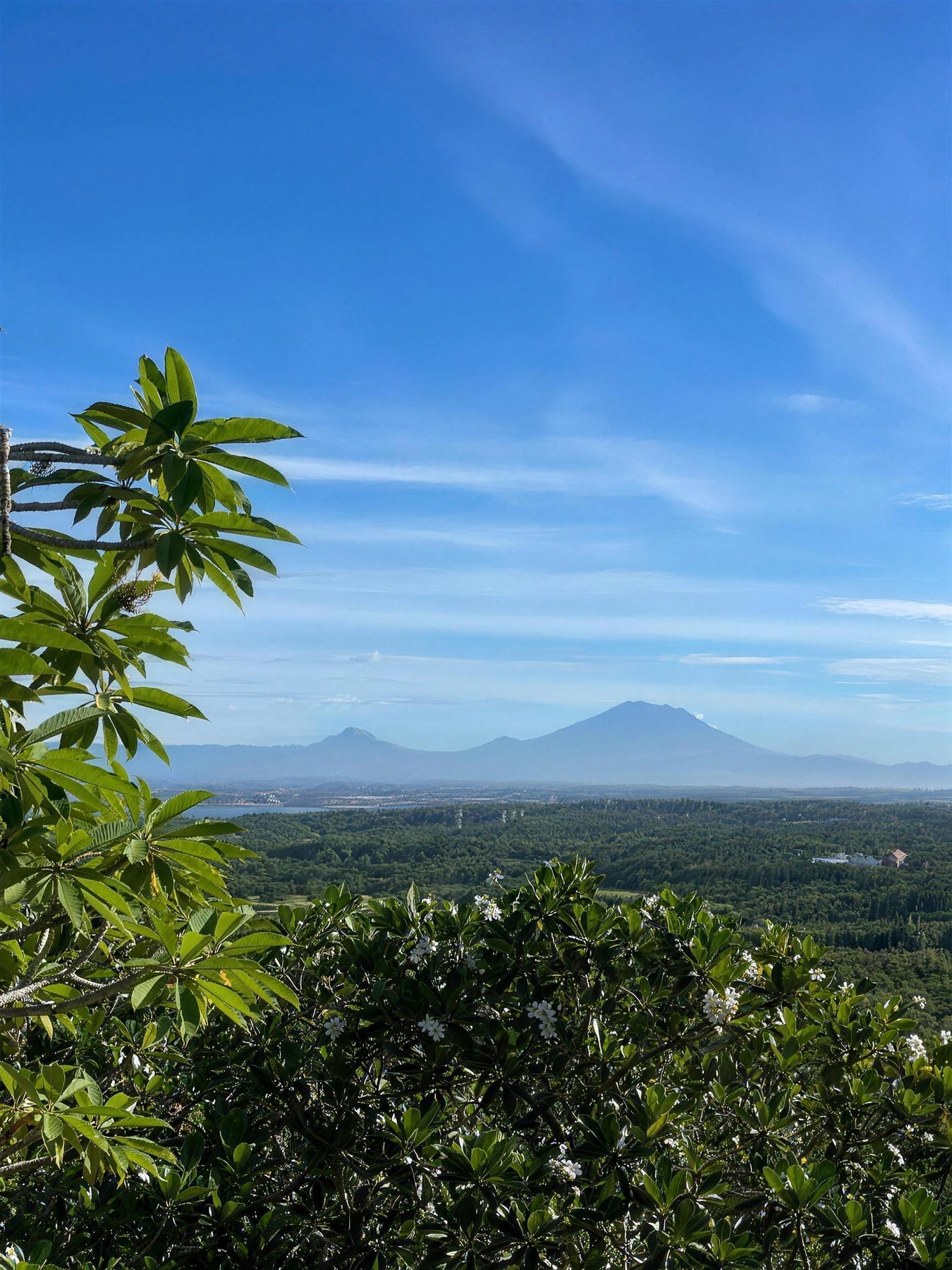 Mount Agung on the horizon